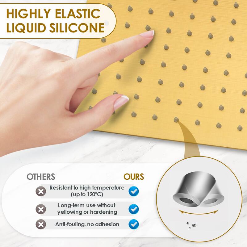 Rainfall Shower System with High Pressure 10 inch Shower Head Hand Held Shower Head Bathroom Mixer Shower Complete Combo Set