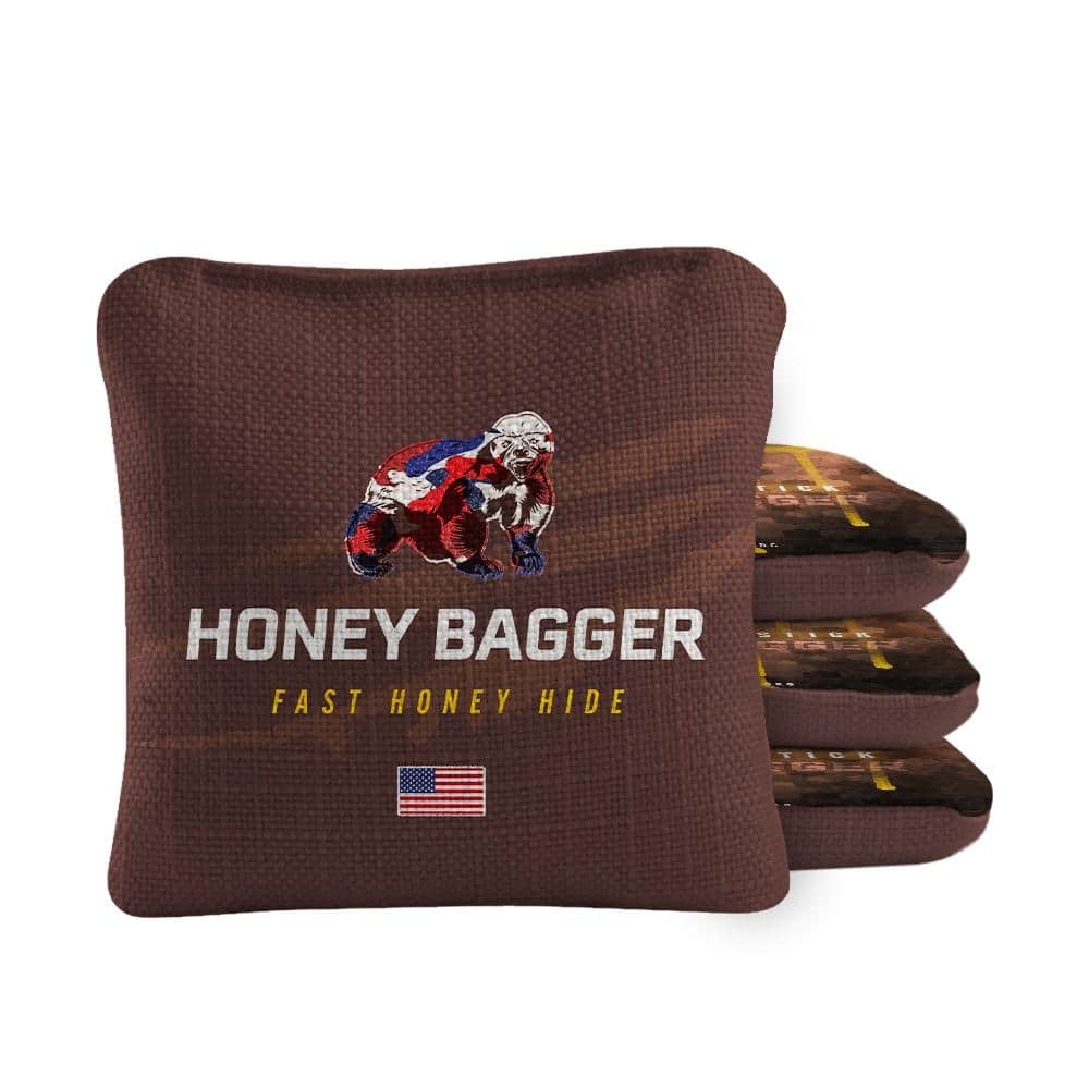 Honey Bagger Brown Dual Sided Cornhole Bags