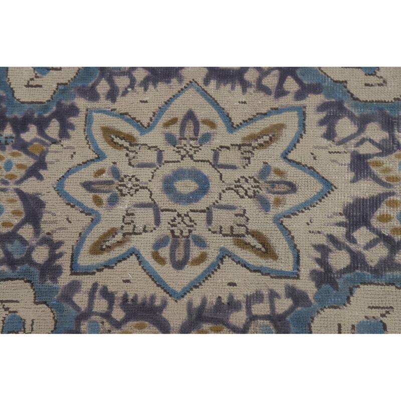 Floral Tabriz Persian Area Rug Hand-Knotted Bedroom Wool Carpet - 6'7"x 9'7"