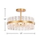 preview thumbnail 4 of 10, Jojospring Casandra 4-light Drum Glass Strip Flush Mount