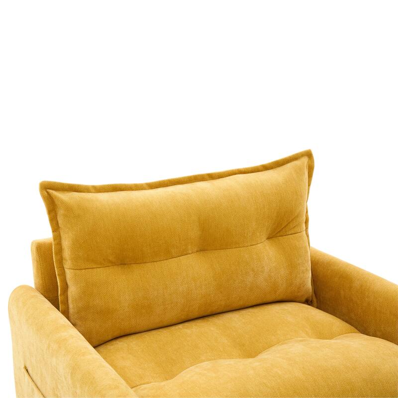 Mid Century Modern Swivel Barrel Chair with Solid Metal Base