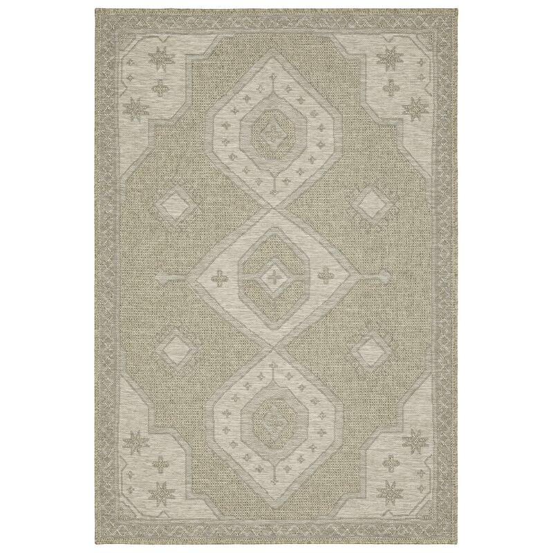 Shreveport Beige Black Geometric Medallion Casual Area Rug