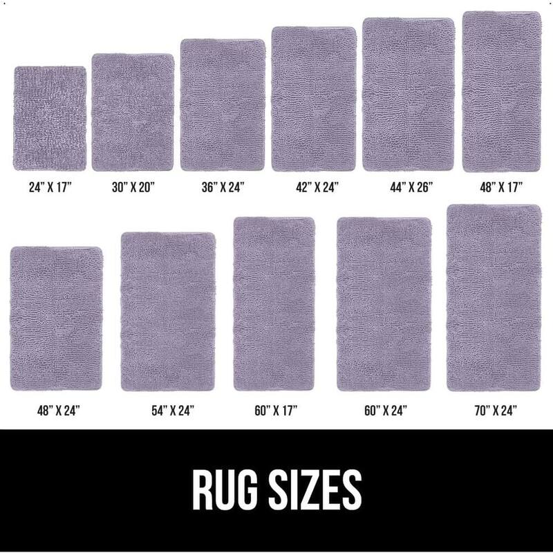 Thick Soft Absorbent Chenille, Rubber Backing