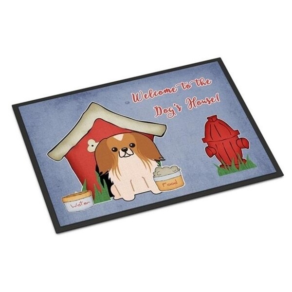 Carolines Treasures BB2857MAT Dog House Collection Pekingnese Red White Indoor or Outdoor Mat 18 x 0.25 x 27 in.