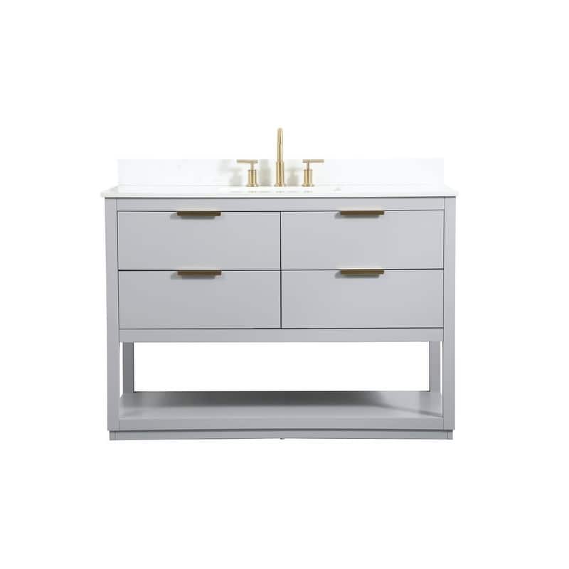 Elegant Lighting VF19248-BS Larkin 48" Free Standing Single Basin