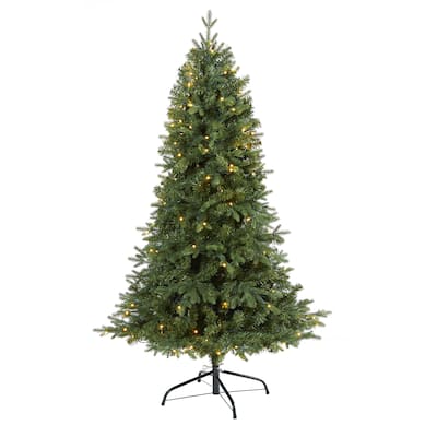 5' Vermont Fir Christmas Tree with 150 Clear LED Lights - Green