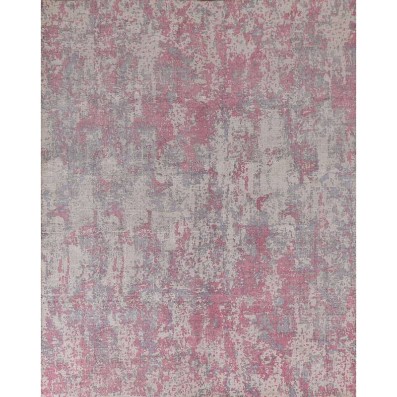 Abstract / Modern Area Rug Hand-Knotted Wool Carpet - 7'11"x 9'11"