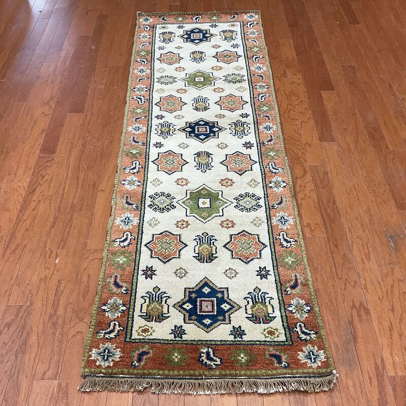 HERAT ORIENTAL Handmade Kazak Wool Runner - 2'6 x 8'