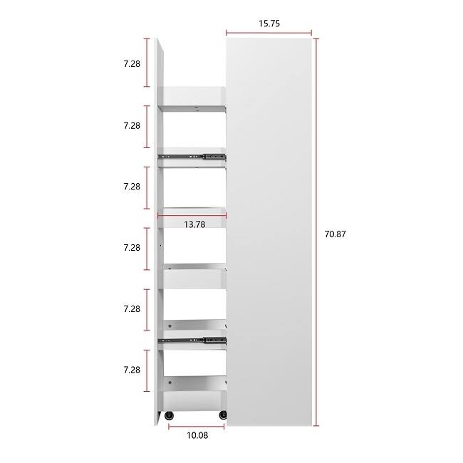 The White Space-Saving Kitchen Cruiser - Slim Rolling Cart with Handles & Locking Wheels