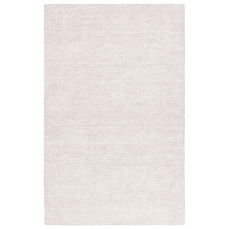 SAFAVIEH Handmade Abstract Arnþridur Contemporary Wool Rug - 6' Square - Natural/Ivory