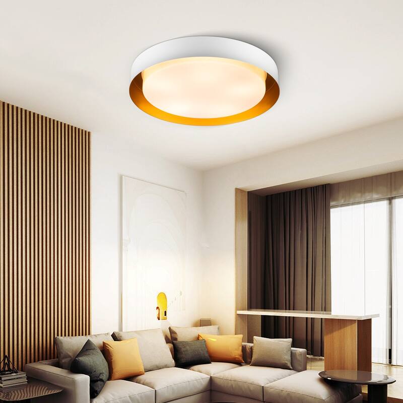 Modern Minimalist Round Drum Flush Mount Ceiling Lights