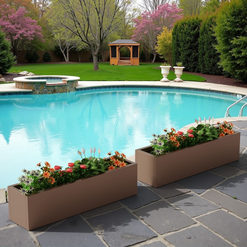 Dovelina Modern Metal Rectangular Planter- Elevate Your Space, Indoors & Outdoors
