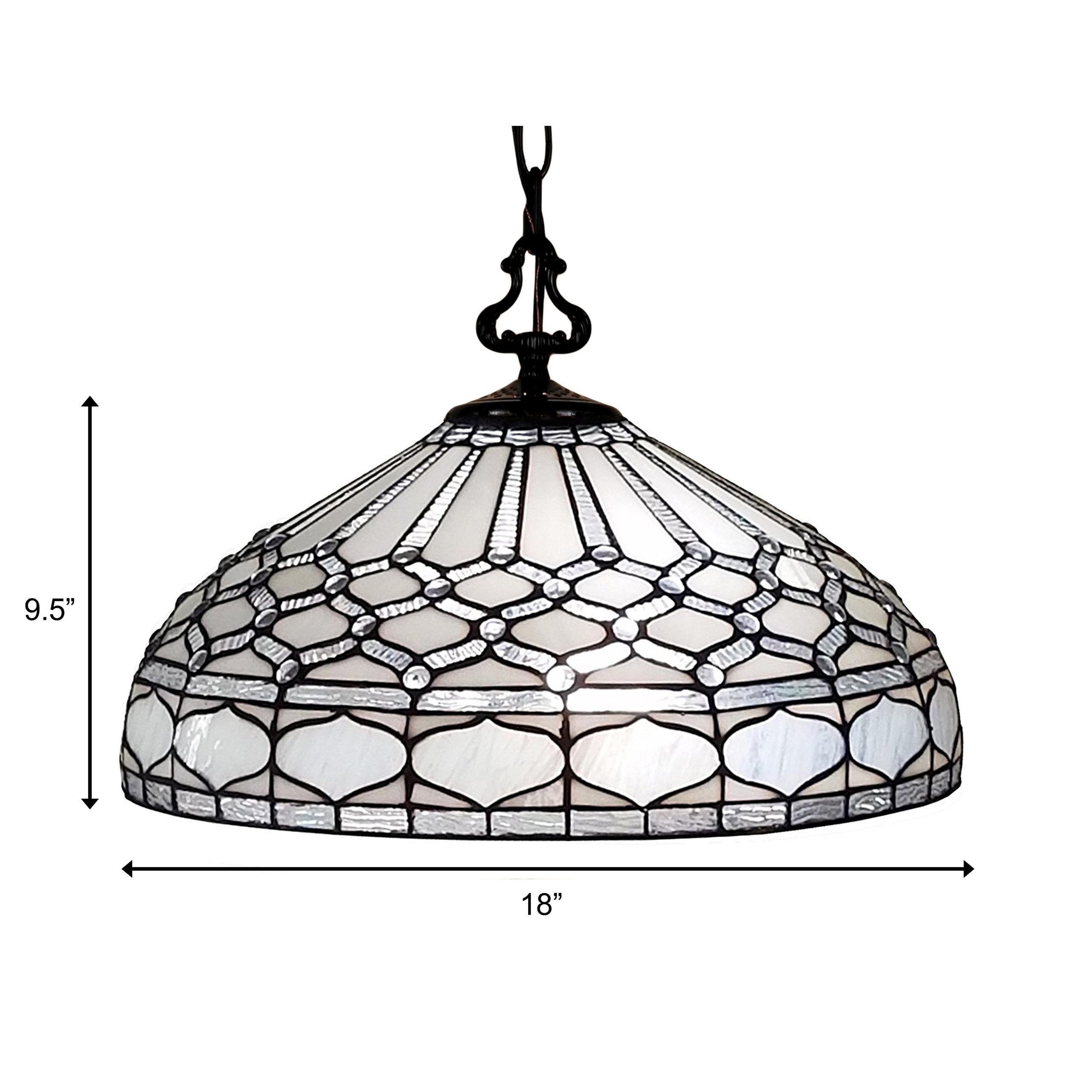 Shop Tiffany Style Hanging Pendant Lamp 18 Wide Stained Glass