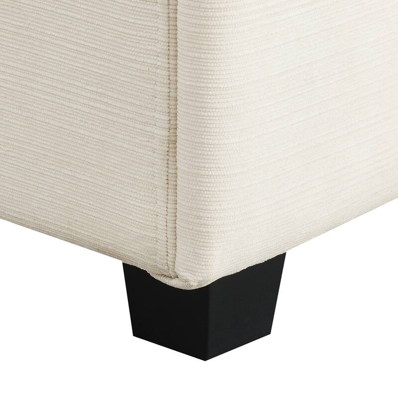 U Shaped Sectional Sofa with Ottoman, Chenille 6 Seater Sofa with Hidden Armrest Storage, Cup Holders & USB Charging Ports