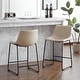 preview thumbnail 2 of 23, Cedric Faux Leather Counter Stool (Set of 2) by Christopher Knight Home