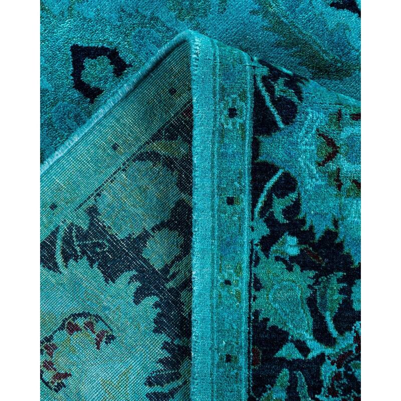 Overdyed, One-of-a-Kind Hand-Knotted Area Rug - Blue - 4' 0" x 6' 6"