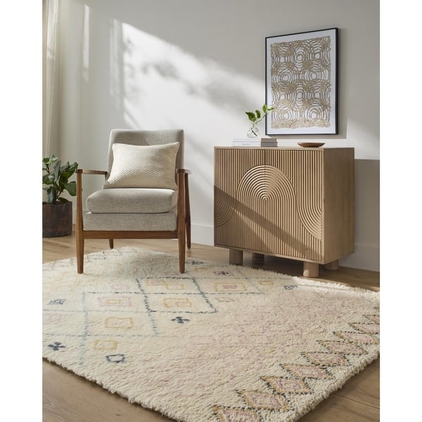 slide 2 of 7, Livabliss Beni Moroccan Global Medallion Area Rug Tan/Multi - 2' 6" x 8'