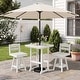 preview thumbnail 25 of 48, 3-Piece HDPE Counter Height Bar Set with 2 24.8'' Height Swivel Bar Stools and 29.92'' W Square Bar Table,Pub table sets of 3 White