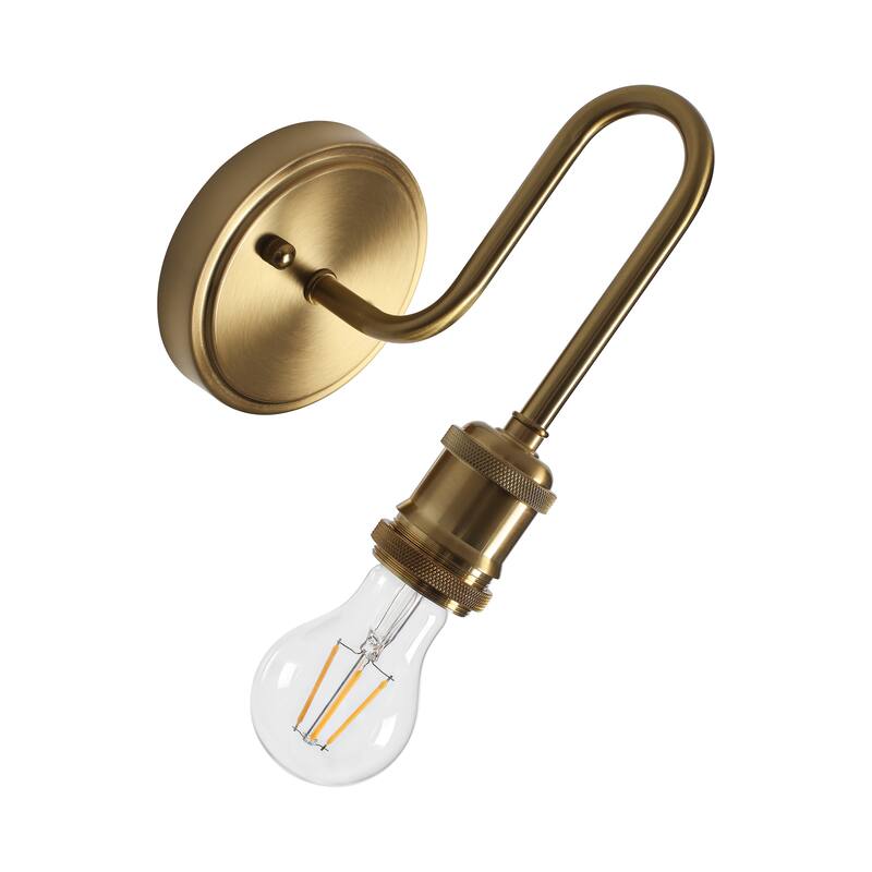 Modern 1-Light Bathroom Vanity Wall Sconce with Textured Glass Shade