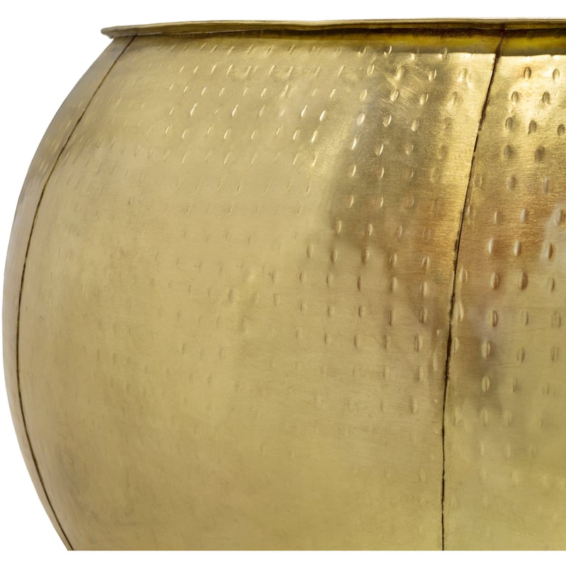 Rocca Hand Hammered Metal Side Table