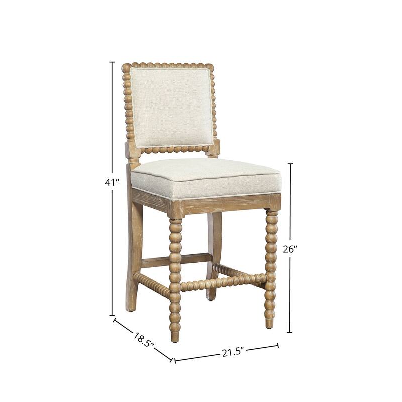 Sara Upholstered Counter Stool, Neutral