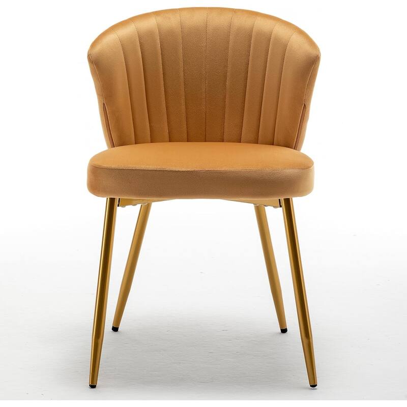 Modern Velvet Accent Chair with Channel-Tufted Design Comfortable and Trendy Armless Seat