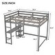 preview thumbnail 4 of 10, Full Pine Wood Loft Bed with Desk & Shelves
