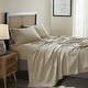 preview thumbnail 1 of 4, Superior Cotton Linen Garment Washed Deep Pocket Bed Sheet Set California King - Tan