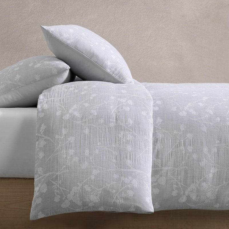 Calvin Klein Umbra Floral Cotton Grey Comforter Set