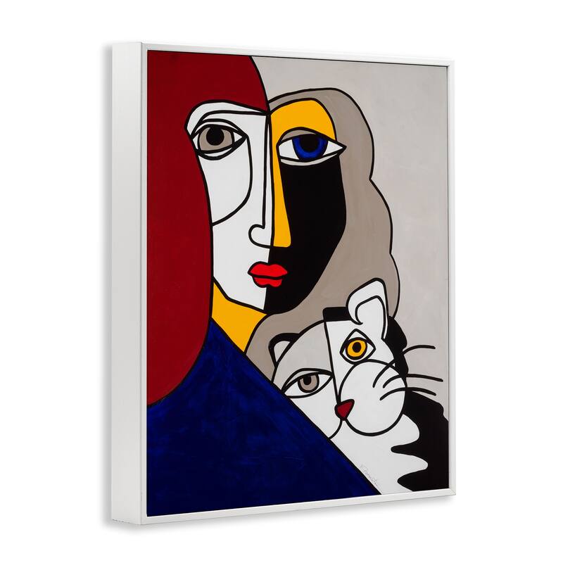 Stupell Bold Primaries Mod Portraits Framed Giclee Art Design By Ruth Fromstein