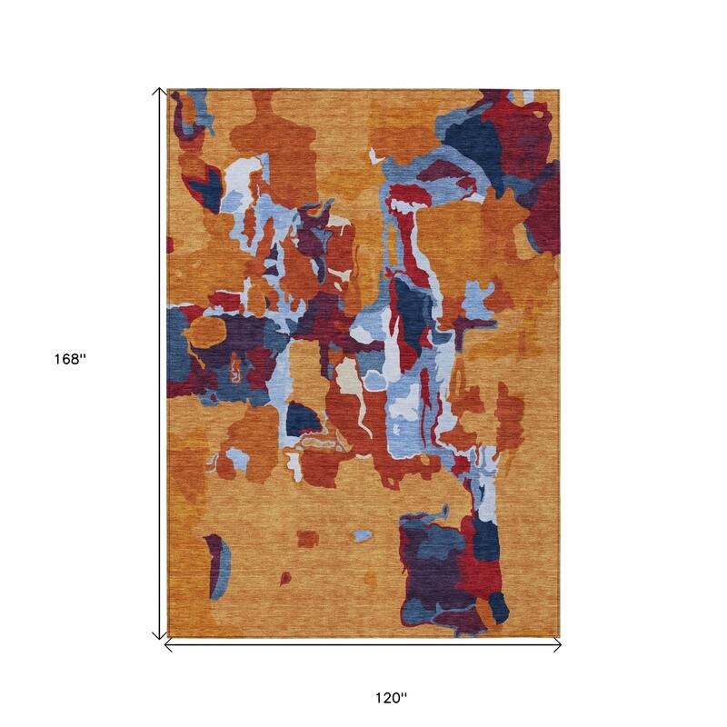 HomeRoots Abstract Transitional Rectangle Outdoor Rug
