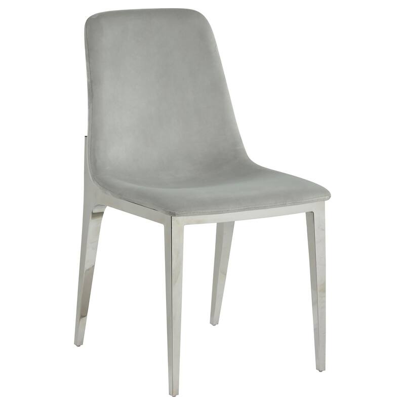 Light Grey and Chrome Side Chairs (Set of 4)