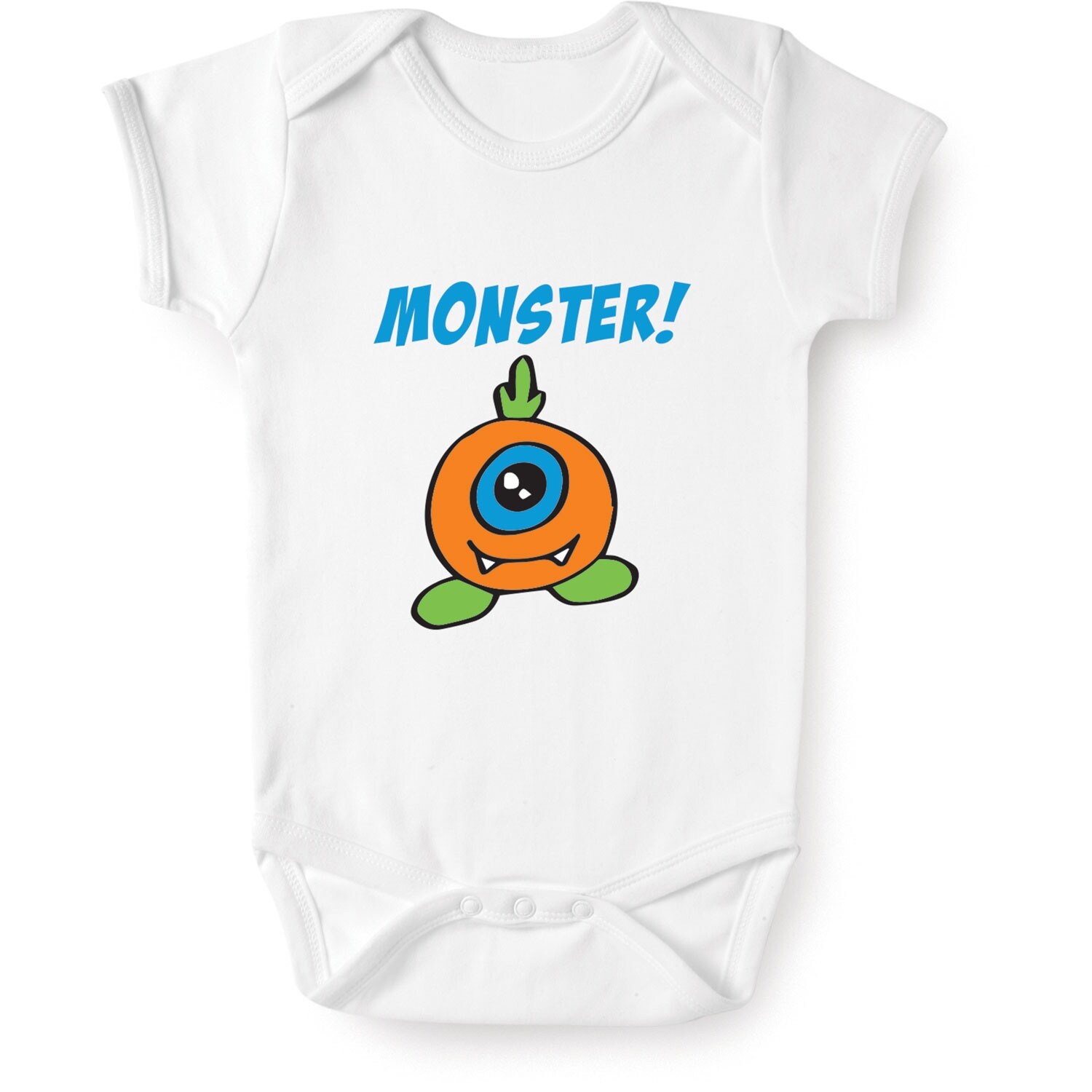 Shop What On Earth Unisex Monster Infant Snapsuit White Short Sleeve Baby Romper On Sale Overstock 28520340
