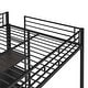 preview thumbnail 12 of 12, Contemporary Full Size Loft Bed with Desk and Whiteboard, Metal Loft Bed with 3 Shelves and Ladder, Maximized Space, Espresso
