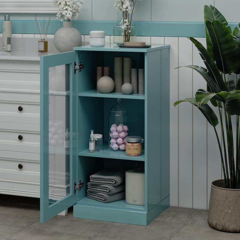 100% Solid Wood 16.5" Bathroom Cabinet with Optional Doors by Palace Imports