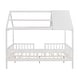 preview thumbnail 9 of 7, White Pine Wood House Platform Bed with Roof and Fence