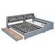 preview thumbnail 7 of 13, Queen Size & Twin XL Size PU Leather Storage Upholstered Platform Bed