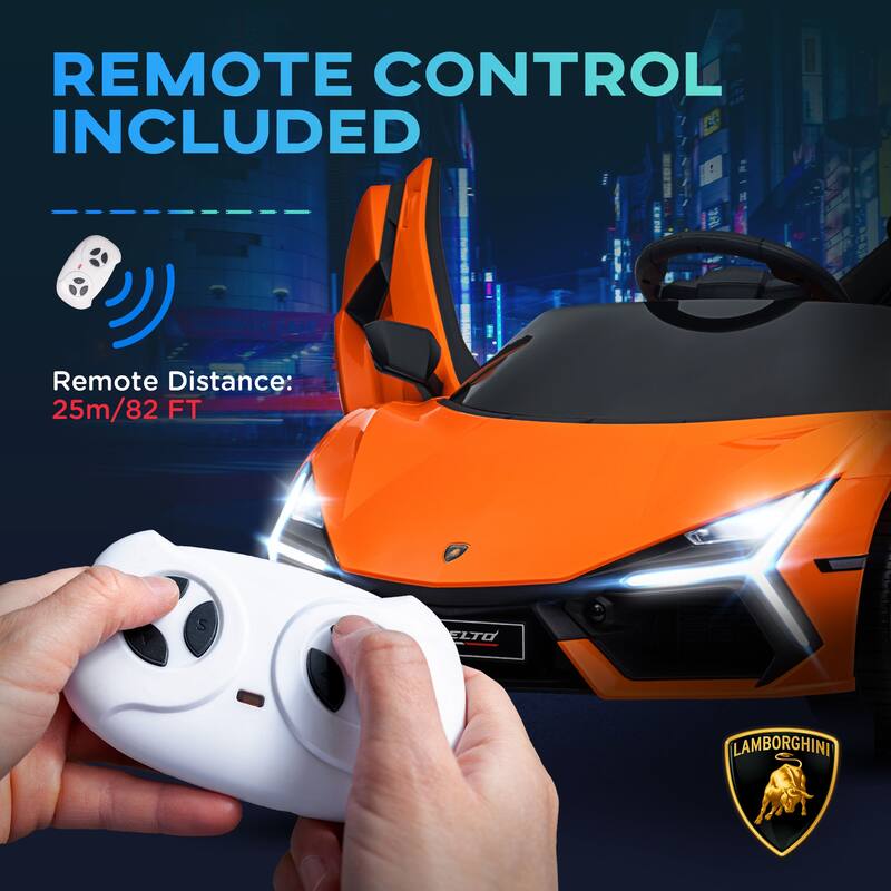 Lamborghini Revuelto Kids Electric Ride-On Car with Remote, Butterfly Doors, and Advanced Suspension