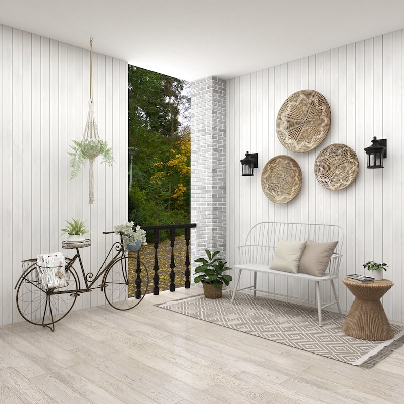 Brown Metal Indoor Outdoor Wire Floral Scrolled Bike Indoor Outdoor Plantstand with Basket and Saddle Bag Planters