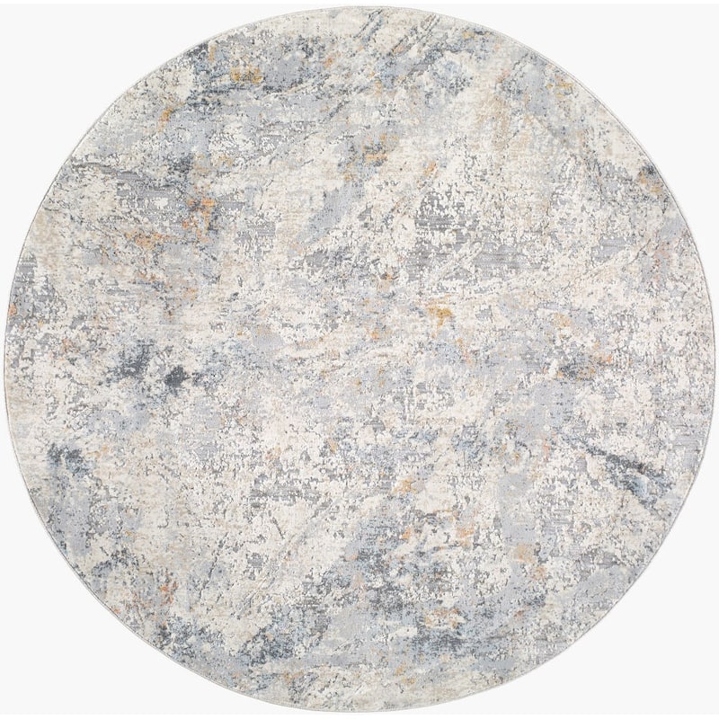 Livabliss Hassler Modern Industrial Area Rug - Grey/Slate - 5'3" Round