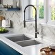 preview thumbnail 6 of 10, Karran 32" Undermount Double Equal Bowl Stainless Steel Sink Kit