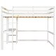 preview thumbnail 56 of 57, Comprehensive Design Full Size Loft Bed with Desk,Shelves and Ladder