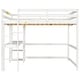 preview thumbnail 11 of 91, Modern Solid Wood Loft Bed with Built-in Desk, Safety Ladder