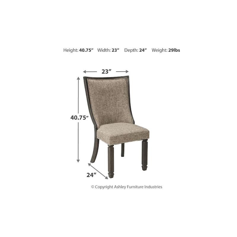 Signature Design By Ashley Tyler Creek Dining Room Chair - Set of 2 - Black/Gray