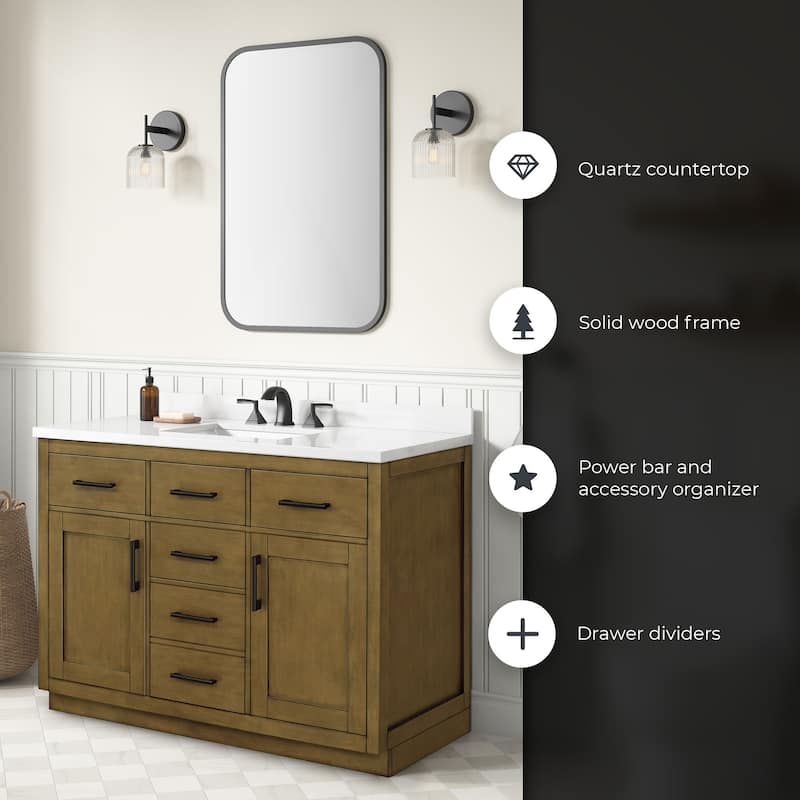OVE Bailey Bathroom Vanity with Power Bar