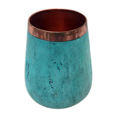 Novica Handmade Royal Java Copper Vase (6.75 Inch)