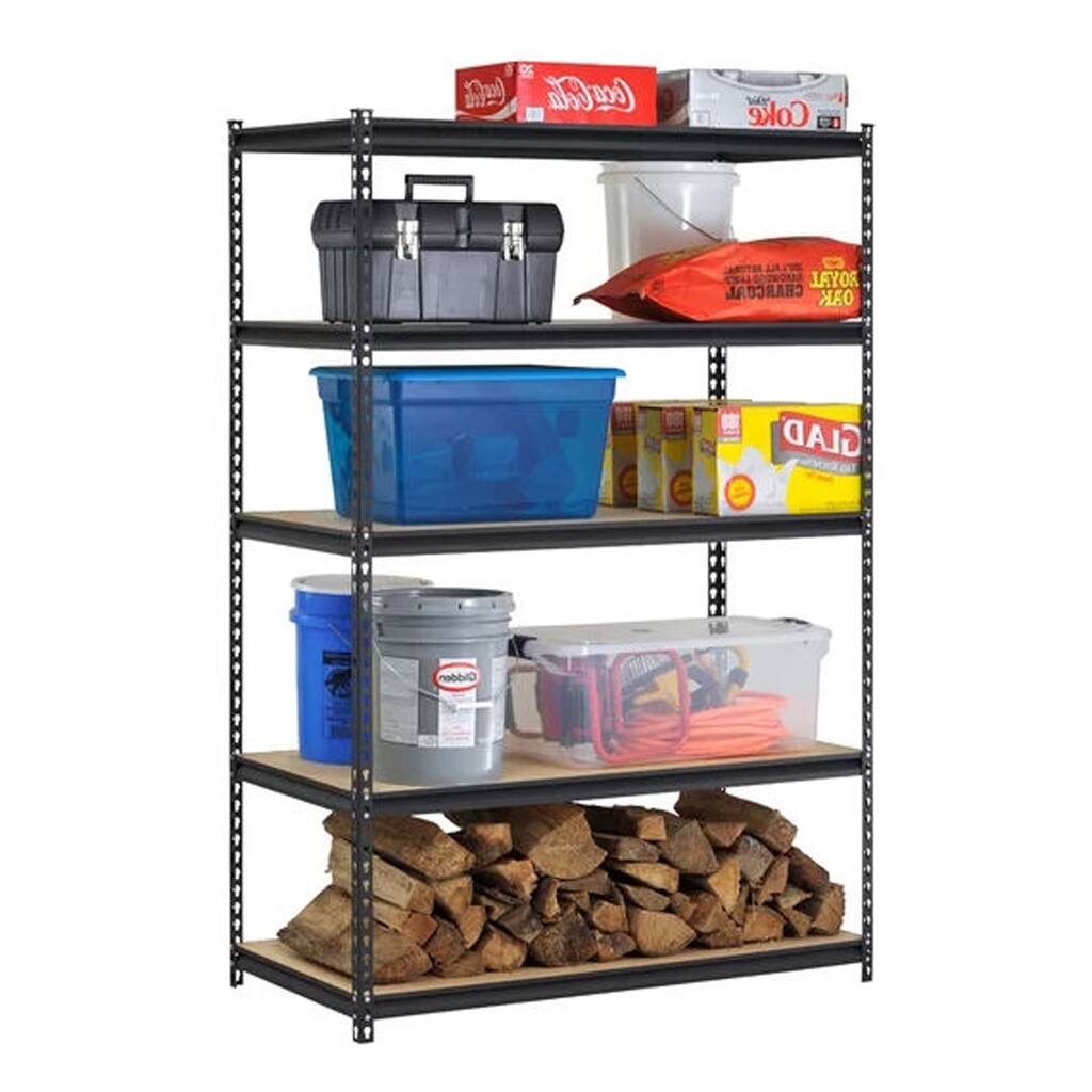 Daily Boutik Heavy Duty 2-ft Wide 5-Shelf Storage Rack Shelving Unit - 18" x 48" x 72"