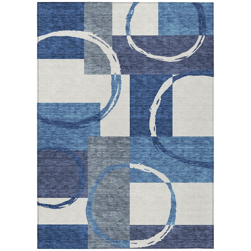 Machine Washable Indoor/ Outdoor Contemporary Chantille Rug