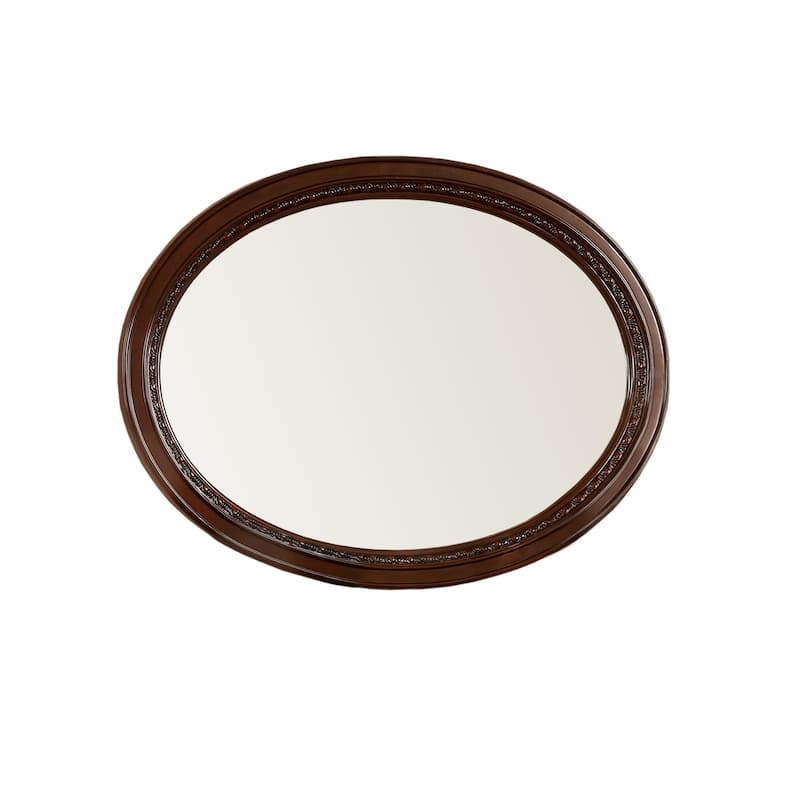 Kova Traditional Brown Cherry 49-inch Wood Wall Mirror by Furniture of America