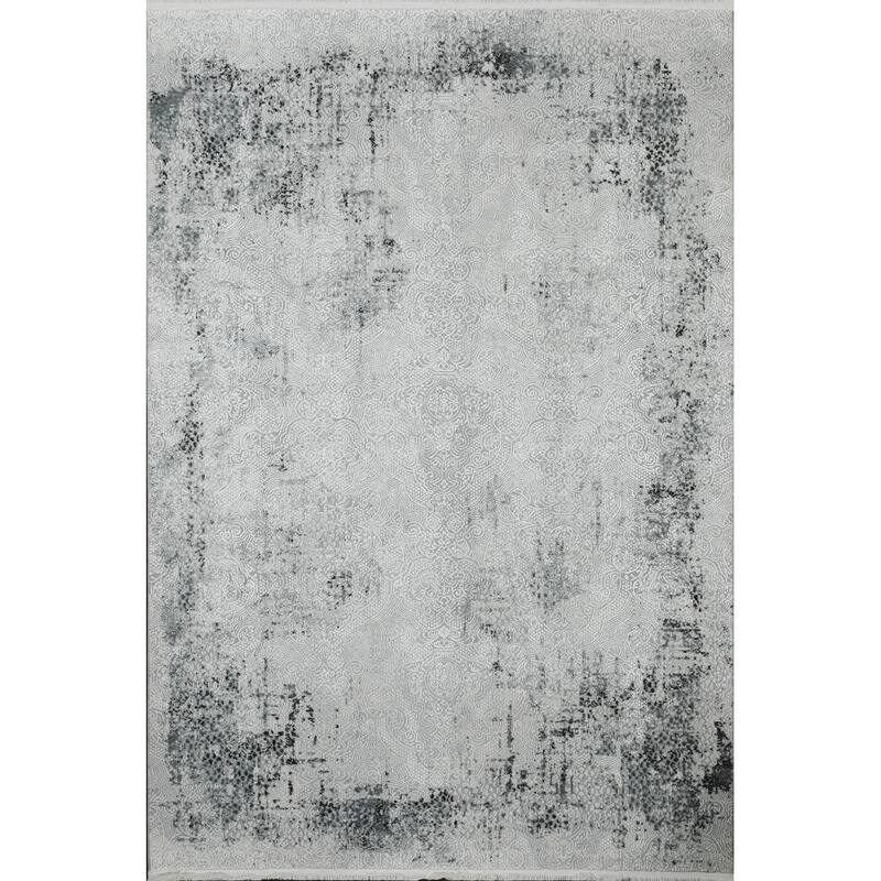 HomeRoots Abstract Contemporary Rectangle Area Rug - 5' X 8'